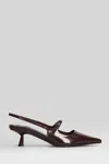 Jimmy Choo Didi 45 Slingback In Brushed Leather In Burgundy