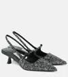 Jimmy Choo Sparkling 45mm Pointed Toe Slingback Pumps In Black