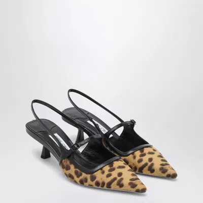 JIMMY CHOO JIMMY CHOO  DIDI 45 SLINGBACK IN LEOPARD PRINT PONY SKIN