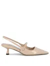 Jimmy Choo Pink Leather Mid Heel Pumps In Neutral