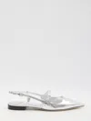 Jimmy Choo Pointed Toe Metallic Leather Sling Back Ballerina