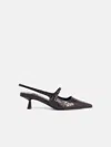 Jimmy Choo 'didi' Chocolate Leather Slingbacks In Brown