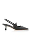 Jimmy Choo Didi Flannel Slingback Pumps In Grey