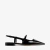Jimmy Choo 'didi Flat' Black Ballerinas With Shiny Finish In Black
