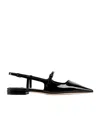 Jimmy Choo 'didi Flat' Black Ballerinas With Shiny Finish In Black