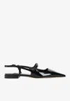 Jimmy Choo 'didi Flat' Black Ballerinas With Shiny Finish In Black