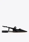 Jimmy Choo 'didi Flat' Black Ballerinas With Shiny Finish In Black