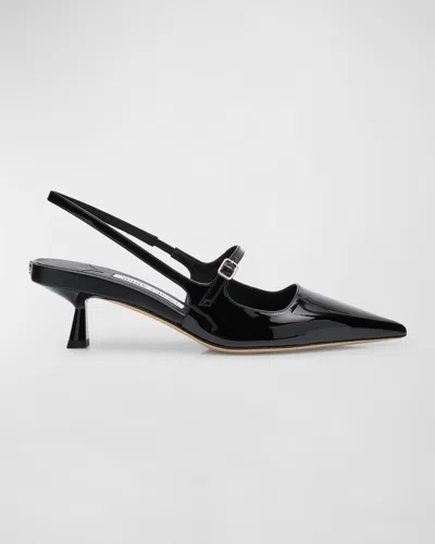 JIMMY CHOO DIDI PATENT MARY JANE SLINGBACK PUMPS
