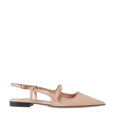 Jimmy Choo Didi Pointed Toe Flat Sandals In Neutral