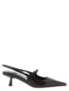 Jimmy Choo Slingback With Buckle And Crocodile Texture In Brown