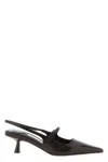 Jimmy Choo Slingback With Buckle And Crocodile Texture In Brown
