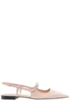 Jimmy Choo Didi Patent Leather Slingback Flats In Beige