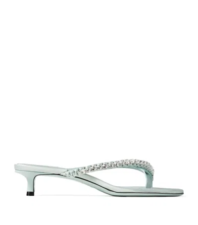 JIMMY CHOO DILA 35 LEATHER HEELED SANDALS