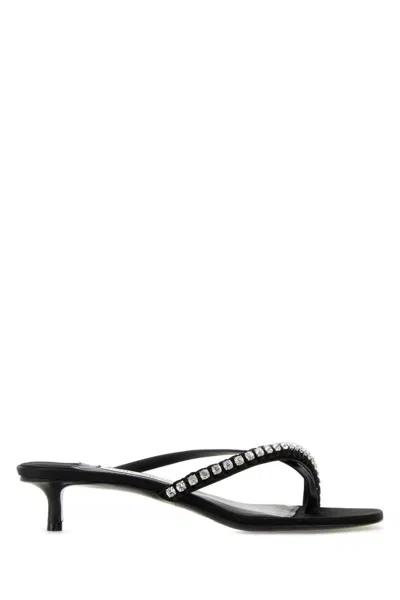Jimmy Choo Dila 35 Mules In Black Nappa Leather