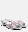 Jimmy Choo Dina 45 Glitter Mules In Multi