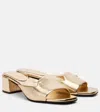 Jimmy Choo Dina 45 Metallic Leather Mules