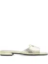 Jimmy Choo Dina Flat In Gold