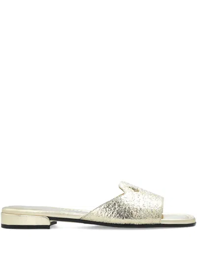 Jimmy Choo Dina Flat In Gold