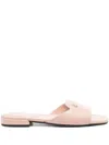 Jimmy Choo Women's Dina Flat Leather Sandals In Powder
