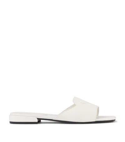 Jimmy Choo Dina Leather Sandals In White