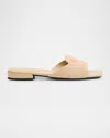 Jimmy Choo Dina Linen Flat Slide Style In Ballet Pink