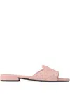 Jimmy Choo Ostrich Leather Dina Sandals In Pink