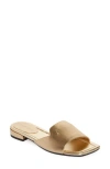 Jimmy Choo Dina Metallic Leather Slides In Gold
