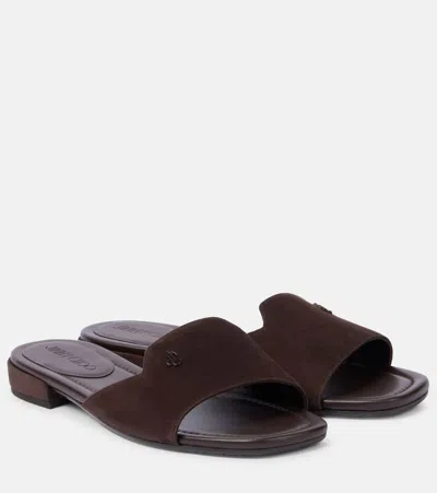JIMMY CHOO DINA SUEDE MULES
