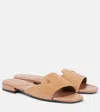 Jimmy Choo Dina Suede Slides In White