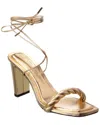 Jimmy Choo Diosa 85 Leather Sandal In Gold