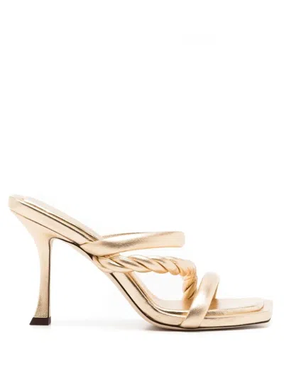 Jimmy Choo Diosa 90mm Sandals In Gold