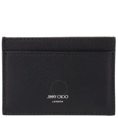 Jimmy Choo Dom Black Embossed Leather Card Case