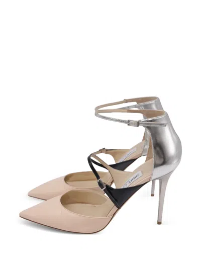 Pre-owned Jimmy Choo D'orsay Ankle-strap Heeled Pumps In Neutral
