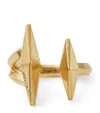 Jimmy Choo Double Diamond Ring In Gold