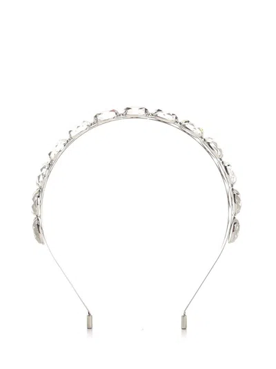 Jimmy Choo Double Headband In Silver