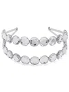 Jimmy Choo Double Row Headband In 银色