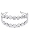 Jimmy Choo Double Row Headband In Silver