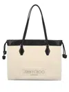 Jimmy Choo Drawstring-fastening Shearling Tote Bag In Neutral