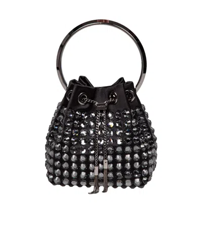 Jimmy Choo Drawstring Handbag In Black