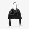 Jimmy Choo Drawstring Mini Top Handle In Black