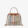 Jimmy Choo Drawstring Pouch Top Handle In Multi