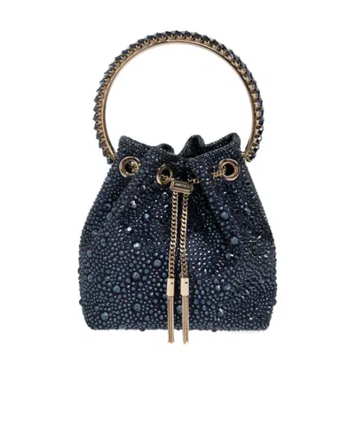 Jimmy Choo Drawstring Tote Bag In Black