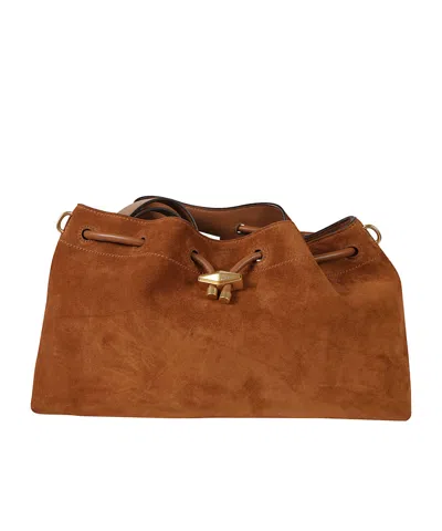 Jimmy Choo Drawstring Tote Bag In Brown