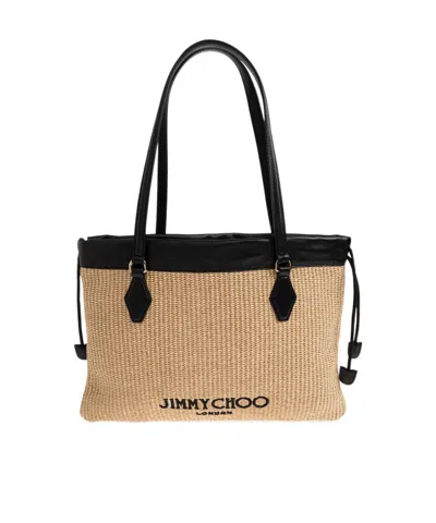 Jimmy Choo Drawstring Tote Bag In Nude