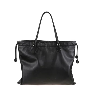 Jimmy Choo Soft Nappa Drawstring Tote With Elegant Embellishments In Black