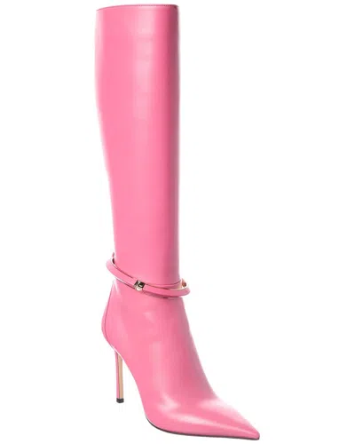 Jimmy Choo Dreece Kb 95 Leather Knee-high Boot In Pink