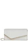 Jimmy Choo Dusty Glitter Emmie Bag In White