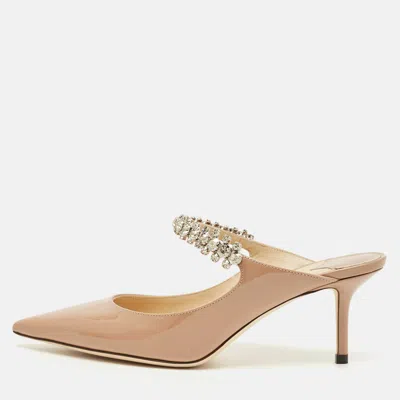 Jimmy Choo Dusty Pink Patent Leather Bing Mules