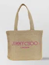 Jimmy Choo Gold Rafia Mini Beach Shopping Bag