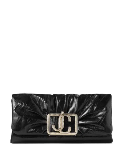 Jimmy Choo Edie Clutch Bag In Black